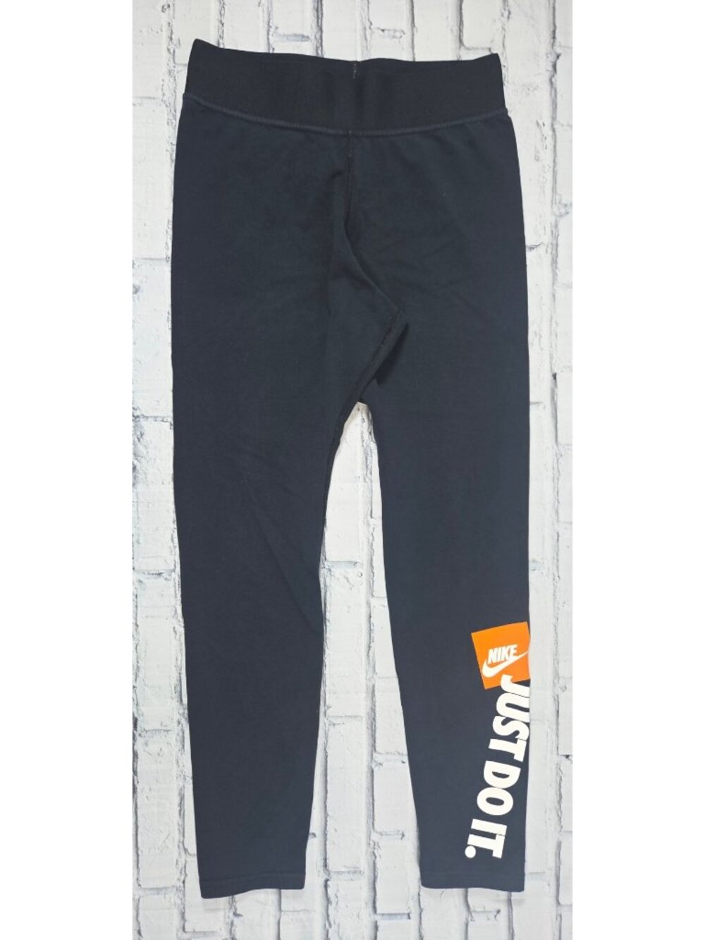 Nike Womens Black Just Do It Graphic Leggings Size Large